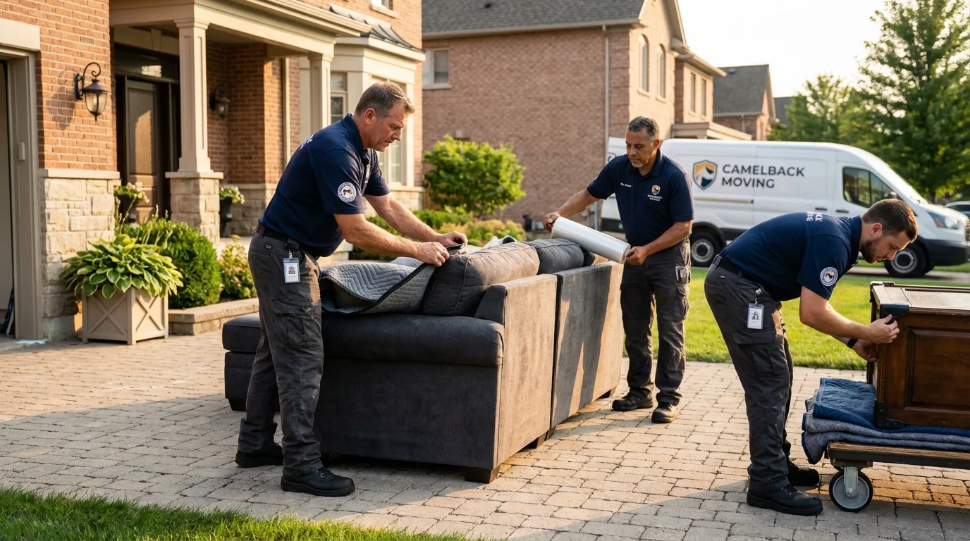 Large estate moving crew wrapping furniture in Paris, KY